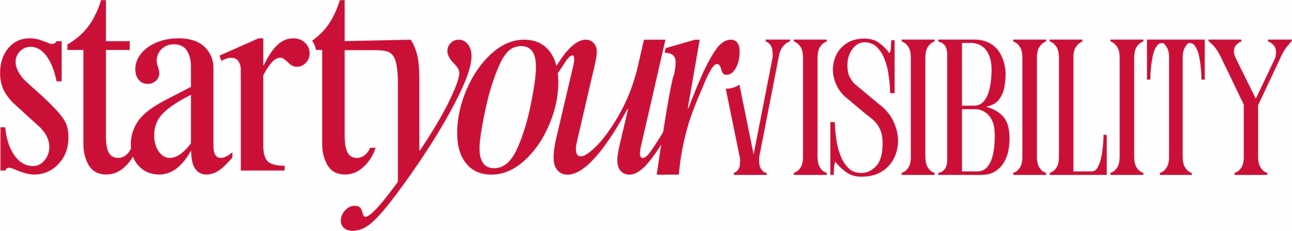 Wordmark Startyourvisibility in rot