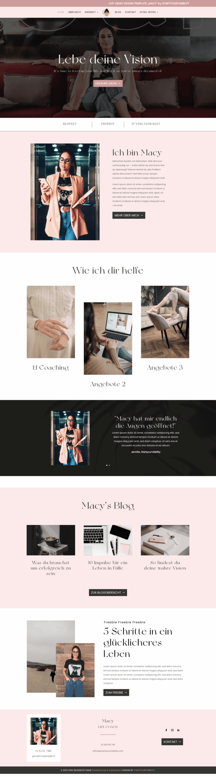 Startyourvisibility Template Full Screenshot Macy