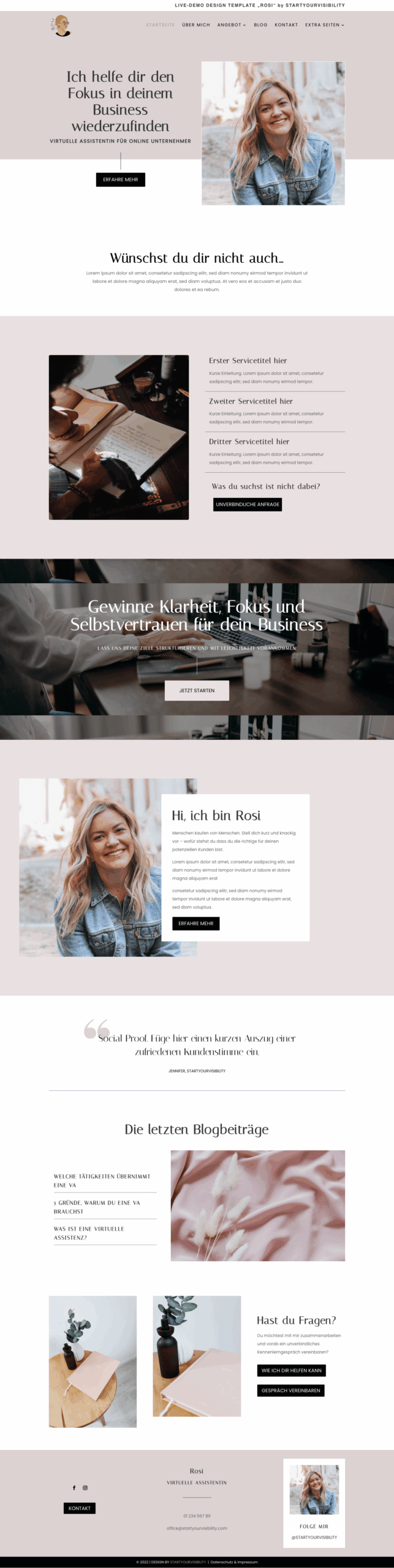 Startyourvisibility Template Full Screenshot Rosi
